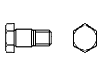 DIN 610 Болт стяжной призонный с шестигранной головкой и короткой резьбовой цапфой	