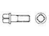 DIN 478 Винт установочный с квадратной головкой и буртиком, соответствует ГОСТ 1488	