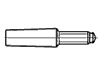 DIN 258 Штифт конический с резьбовой цапфой, ISO 8992	