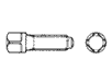 DIN 480 Винт установочный с квадратной головкой, буртиком и закругленным концом, соответствует ГОСТ 1486	