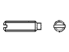 DIN 417 Винт установочный с прямым шлицем и цилиндрическим концом; ГОСТ 1478, ISO 7435	