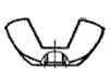 DIN 315 Гайка-барашек (барашковая) с прямоугольными лепестками, ГОСТ 3032, американская форма	